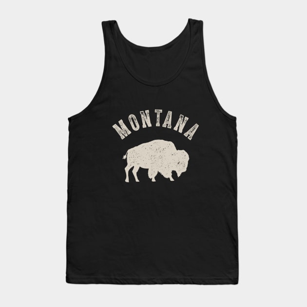 Vintage Montana Buffalo Bison Tank Top by MerchFrontier